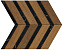 Керамическая мозаика Atlas Concord Италия Heartwood AO3L Brandy Marble Chevron 29,4х28,7см 0,506кв.м.