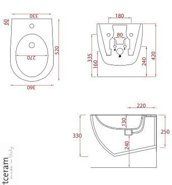Биде подвесное ArtCeram File 2.0 FLB001 65 00