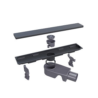 Душевой лоток RGW 47212260-04 SDR-22B 60х7,8см горизонтальный сток с решёткой и опорами