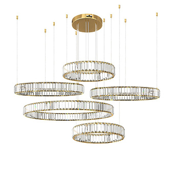Светильник подвесной Loft It Crystal ring 10135/5 Gold 275Вт LED