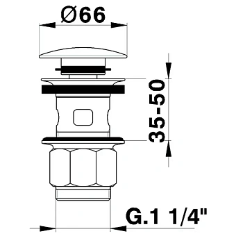 Донный клапан Cisal ZA0016202P