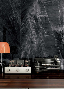 Полированный керамогранит SERENISSIMA Gemme 1058940 Black Mirr.Lux/Ret Ra 60х120см 1,44кв.м.