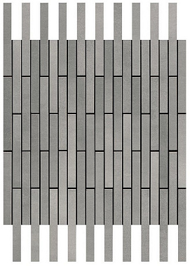 Керамическая мозаика Atlas Concord Италия Blaze A0UU Aluminium Mosaico Twin 36,1х29,4см 0,636кв.м.
