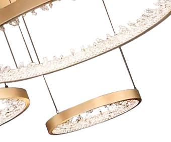 Люстра подвесная KINK Light Рами 07668-80+60+40,36 100Вт 3 лампочек LED