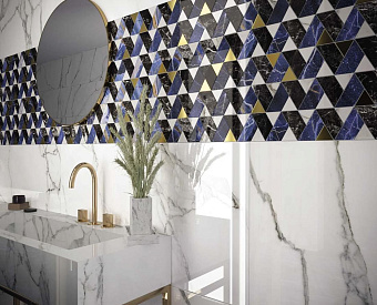 Полированный керамогранит NAXOS Rhapsody 118820 Mosaic Mood Blue 30х34см 0,51кв.м.