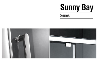 Душевая дверь Gemy Sunny Bay S28160 190х100см стекло прозрачное