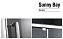 Душевая дверь Gemy Sunny Bay S28160 190х100см стекло прозрачное