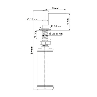 Дозатор WASSERKRAFT K-75993 золотой