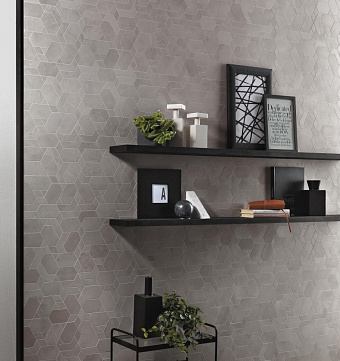 Керамическая мозаика Atlas Concord Италия Boost AN65 Grey Mosaico Shapes 31х33,5см 0,62кв.м.