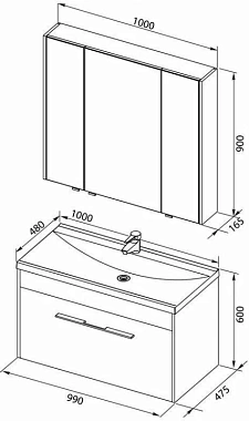 Мебель для ванной AQUANET Августа 287676 белый