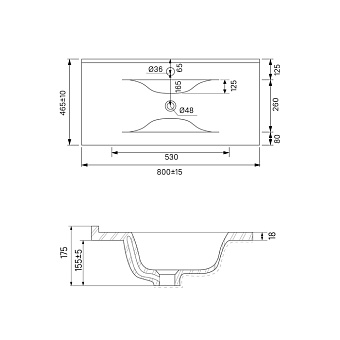Тумба с раковиной IDDIS Cloud CLO80B0i95K 47х79,9х50см