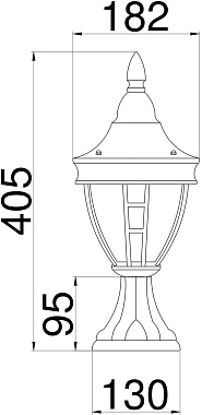 Светильник ландшафтный Maytoni Rivoli O027FL-01B 60Вт IP44 E27 чёрный