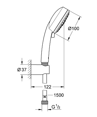 Душевой гарнитур GROHE Tempesta Cosmopolitan 27588002 хром