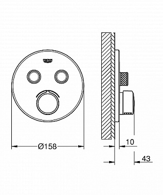Смеситель для душа GROHE Grohtherm SmartControl 29145000 хром
