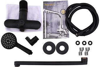 Смеситель для ванны Maxonor MN2271-7 чёрный