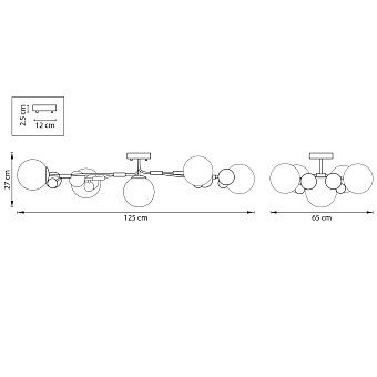 Люстра потолочная Lightstar Croco 815557 5Вт 5 лампочек G9