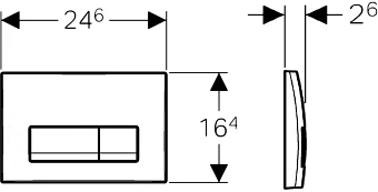 Панель смыва GEBERIT Delta 115.119.DW.1 чёрный