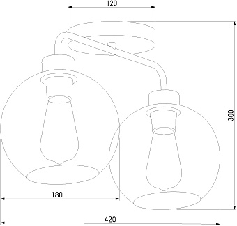 Светильник потолочный TK Lighting Bari 4021 60Вт E27