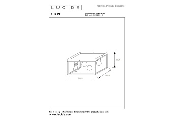Светильник потолочный Lucide RUBEN 00124/14/30 40Вт E27