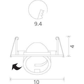Светильник точечный встраиваемый Arte Lamp ACCENTO A4009PL-1WH 50Вт GU10