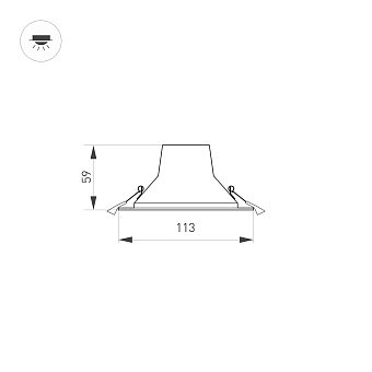 Светильник точечный встраиваемый Arlight Im-Storm 032431 10Вт LED