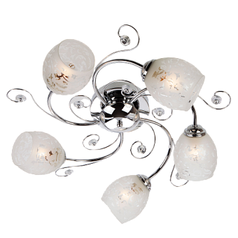 Люстра потолочная Eurosvet Roksana 9677/5 хром 60Вт 5 лампочек E27