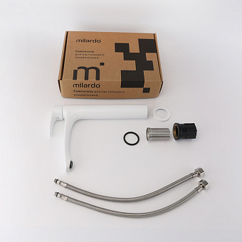 Смеситель для раковины MILARDO Rora RORWT01M01 белый матовый