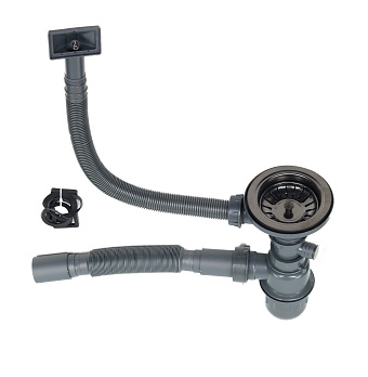 Мойка кухонная MELANA Octavia D400B 40х40см графит