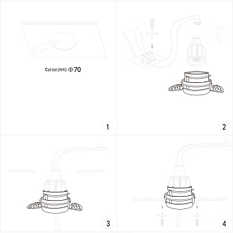 Светильник точечный встраиваемый Maytoni Reif DL048-01W 50Вт GU10