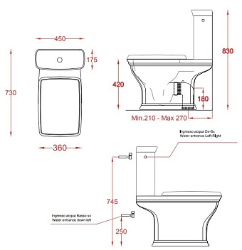 Унитаз напольный ArtCeram Civitas CIV004 62 00 ободковый