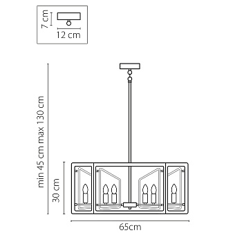 Люстра потолочная Lightstar Regolo 713327 40Вт 12 лампочек E14