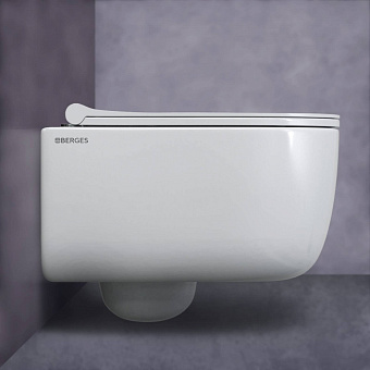 Унитаз подвесной BERGES EGO 082111 безободковый с микролифтом