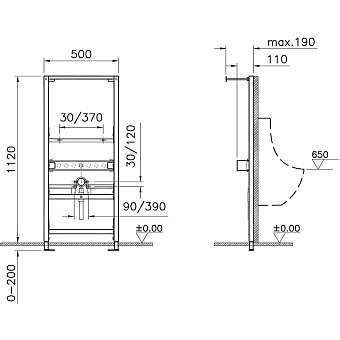 Инсталляция для раковины VITRA Frame 880-3800