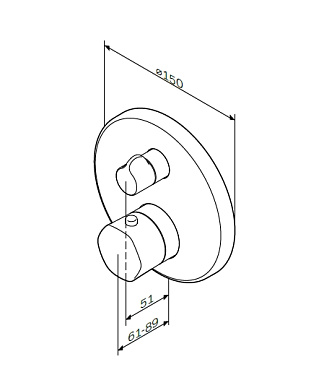Смеситель для душа AM-PM Gem F9075600 хром