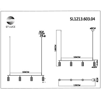 Светильник подвесной ST Luce KENDO SL1213.603.04 20Вт GU10