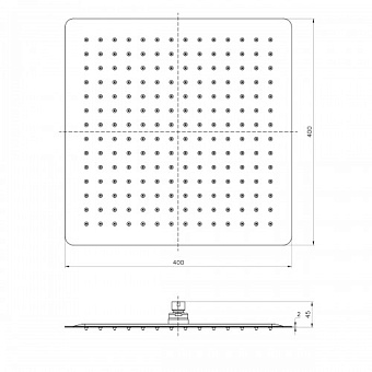 Верхний душ LEMARK LM9489S полированная сталь