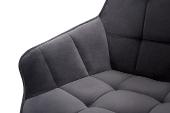 Кухонный стул поворотный AERO 56х61х85см велюр/сталь Dark Grey