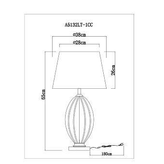 Настольная лампа Arte Lamp BEVERLY A5132LT-1CC 60Вт E27