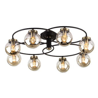 Люстра потолочная Eurosvet Link 70104/8 черный 60Вт 8 лампочек E14