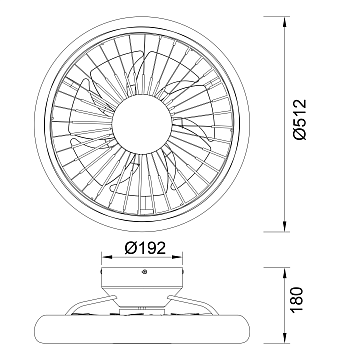 Люстра-вентилятор Mantra TURBO 8231 55Вт LED