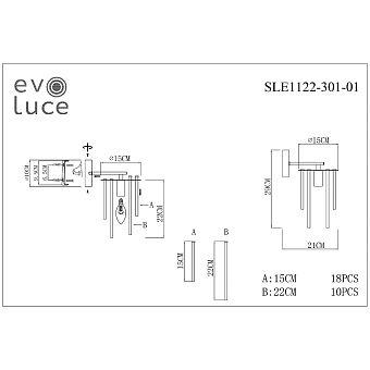 Бра Evoluce LYNDEN SLE1122-301-01 40Вт E14