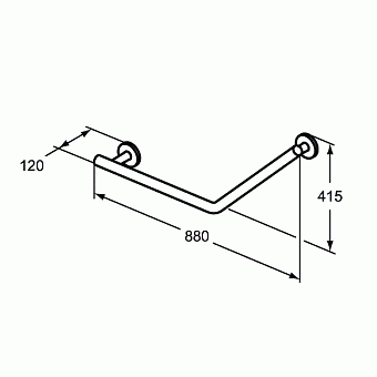 Поручень для ванной IDEAL STANDARD CONTOUR S6487AA 45см хром