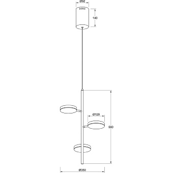 Светильник подвесной Maytoni Fad MOD070PL-L18WK 18Вт LED