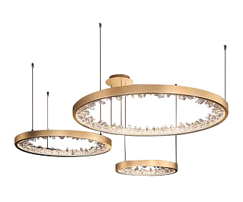 Люстра подвесная KINK Light Рами 07668-80+60+40,36 100Вт 3 лампочек LED