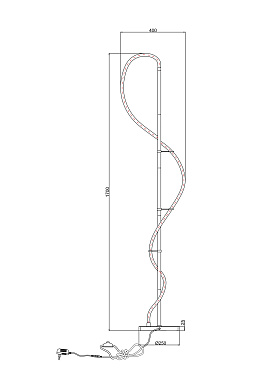 Торшер Arte Lamp KLIMT A2850PN-35BK 30Вт LED
