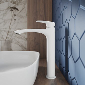 Смеситель для раковины MILARDO Rora RORWT01M01 белый матовый