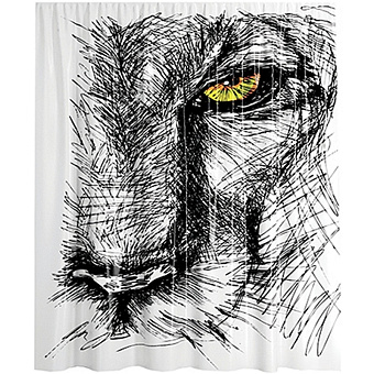 Шторка для ванной WASSERKRAFT Isar 180х180см чёрный