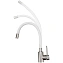 Смеситель для кухни Maxonor MN7280-3 поворотный излив хром/белый
