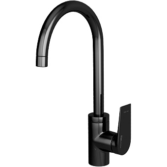 Смеситель для кухни WASSERKRAFT Glan 6607 поворотный излив чёрный