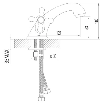 Смеситель для раковины LEMARK Standard LM2106C хром